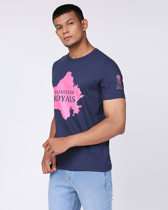Shop Official RR: Royals Navy and Pink T-Shirt-Front