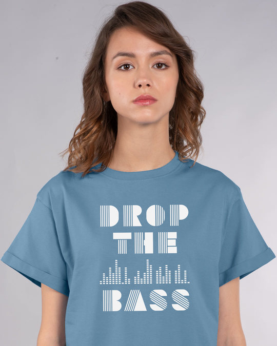 Shop Drop The Bass Boyfriend T-Shirt-Front