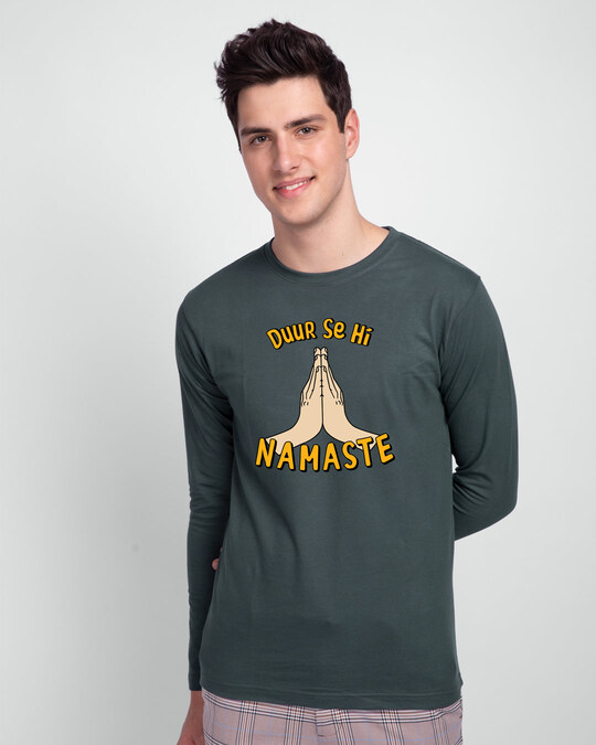 Shop Durr Se Namaste Full Sleeve T-Shirt-Front