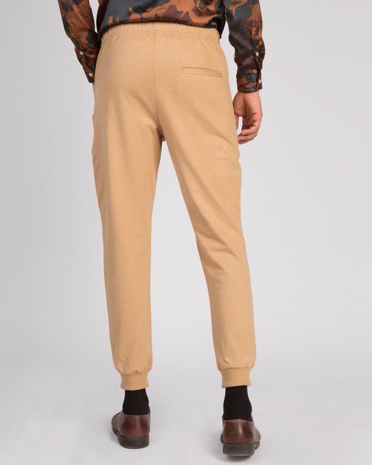Buy Pastel Beige Casual Jogger Pants for Men brown Online at Bewakoof