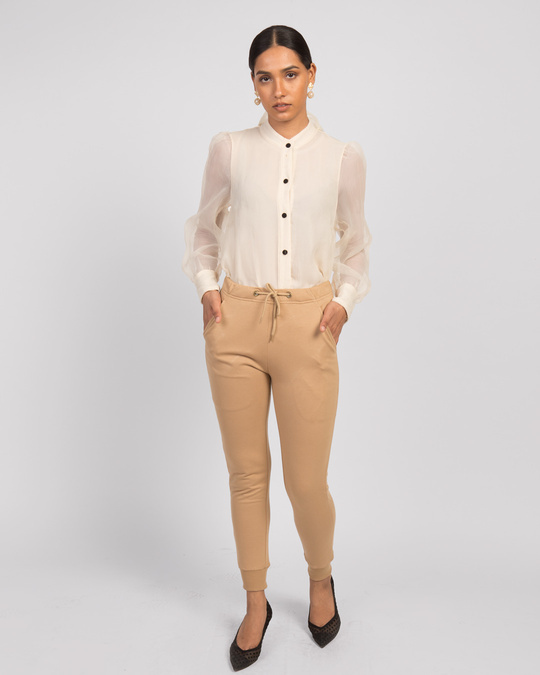 beige jogger set womens