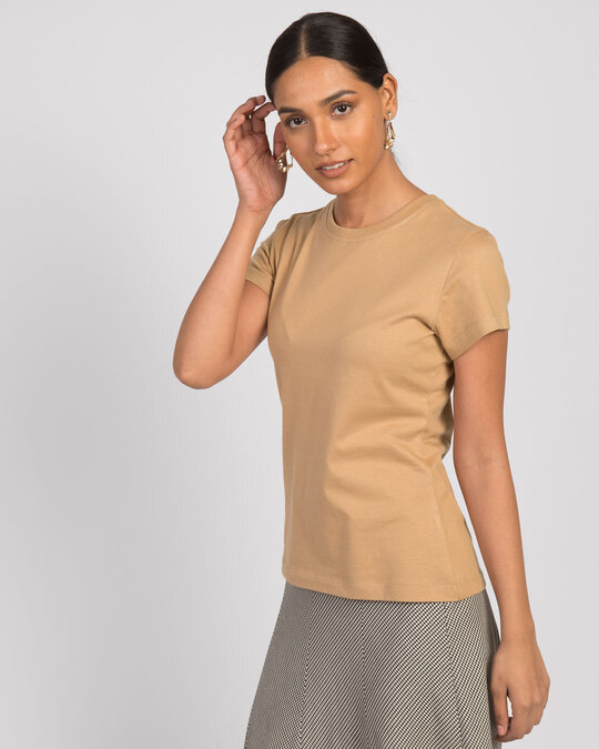 beige colour tshirt