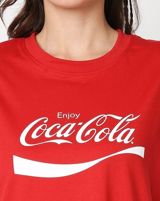 Buy Enjoy Coca-Cola Raglan Dress for Women red,white Online at Bewakoof