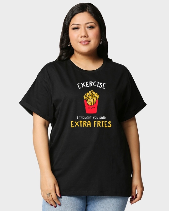 Shop Extra Fries Boyfriend T-Shirt-Front