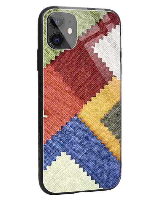 Shop Fabric Feels iPhone 11 Glass Mobile Cover-Back