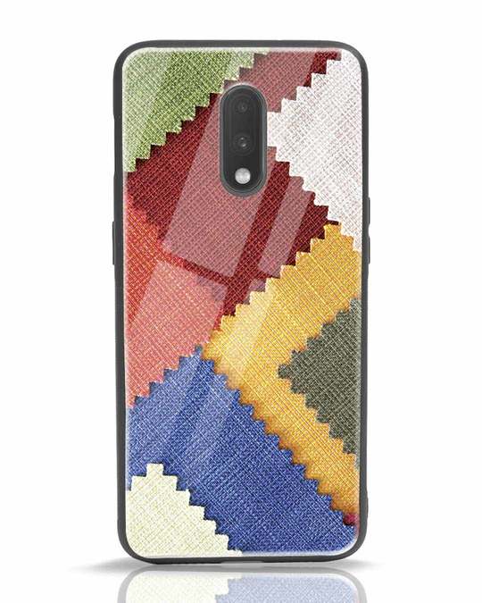 Shop Fabric Feels OnePlus 7 Glass Mobile Cover-Front