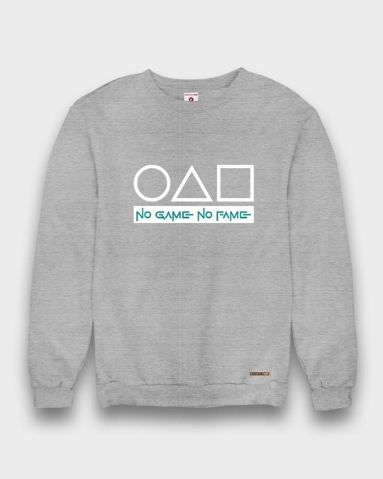 Shop Men's Grey "Shapes & Stars No Game No Fame" Sweatshirt-Full