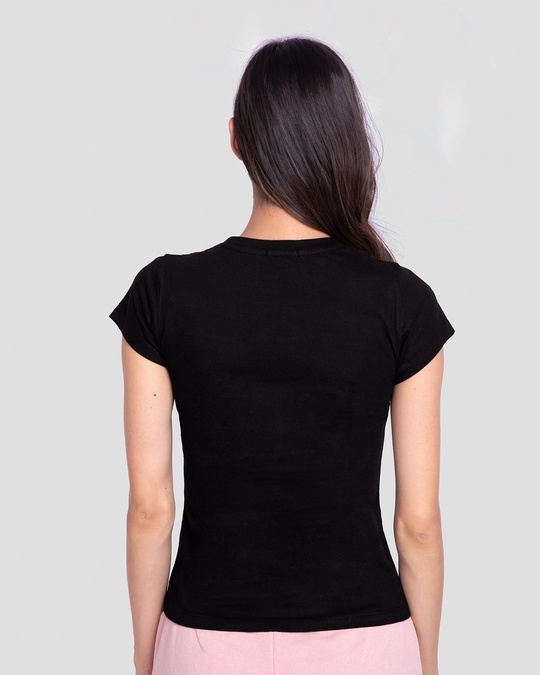 Shop Women's Black Find Your Balance Slim Fit T-shirt-Design