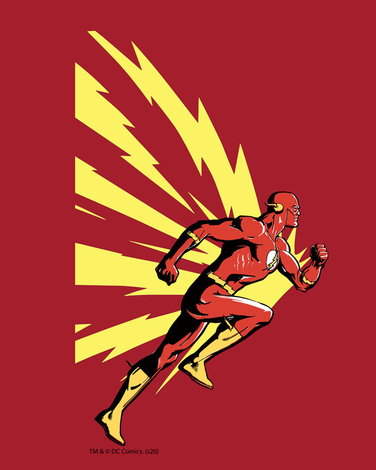 Buy Flash Thunder Half Sleeve T-Shirt (FL) Bold Red for Men red Online ...