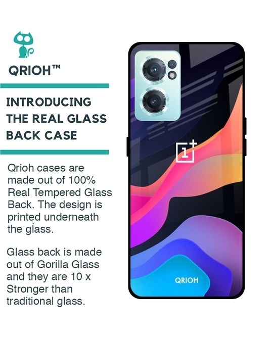 Shop Fluid Printed Premium Glass Cover for OnePlus Nord CE 2 5G (Shock Proof, Lightweight)-Back