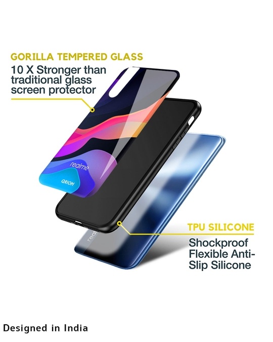 Shop Fluid Printed Premium Glass Cover For Realme 9 Pro Plus (Shockproof, Light Weight)-Design