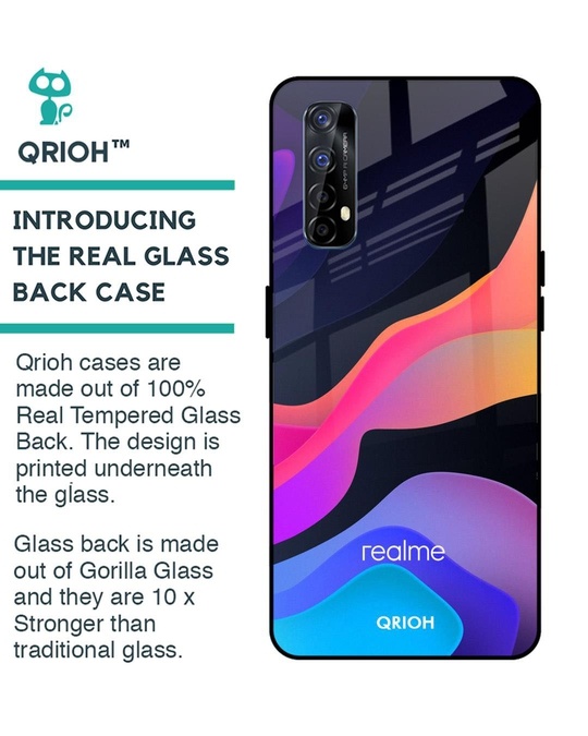 Shop Fluid Printed Premium Glass Cover for Realme Narzo 20 Pro (Shock Proof, Lightweight)-Back