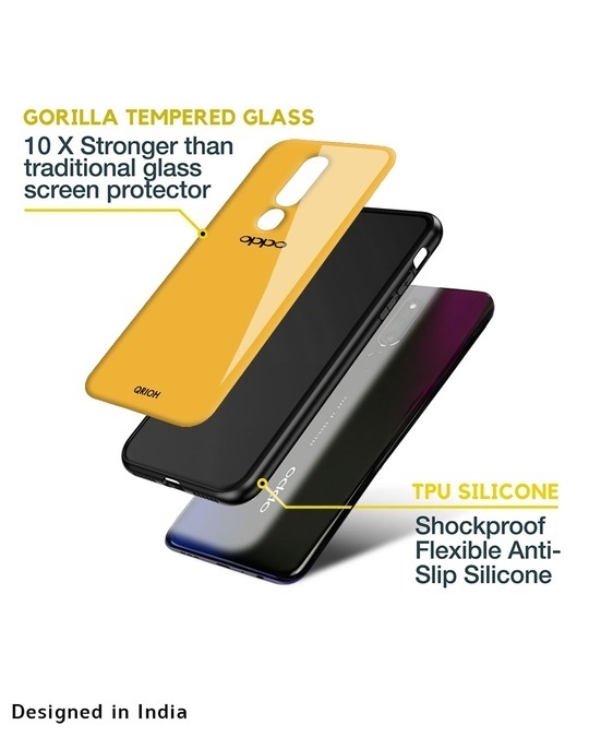 Shop Fluorescent Yellow Premium Glass Cover for OPPO F21 Pro 5G (Shockproof, Light Weight)-Design