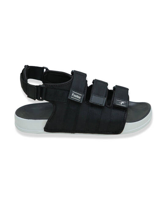 Shop Black Comfort Sandals For Men-Back