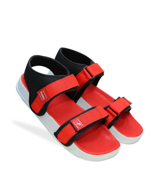 Shop Red Comfort Sandals For Men-Front