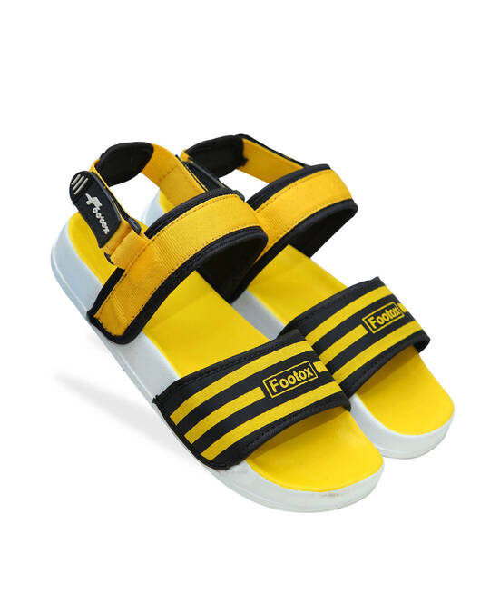 Shop Yellow Comfort Sandals For Men-Front