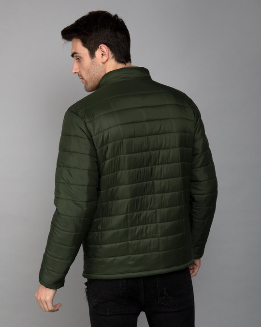 Buy Forest Green Plain Full Sleeve Jacket For Men Online India ...