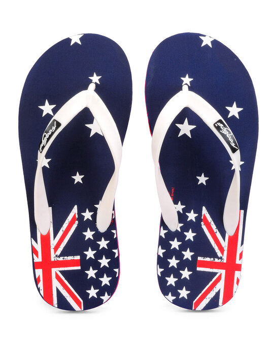 Shop Men's Navy Australia Flip Flops-Front