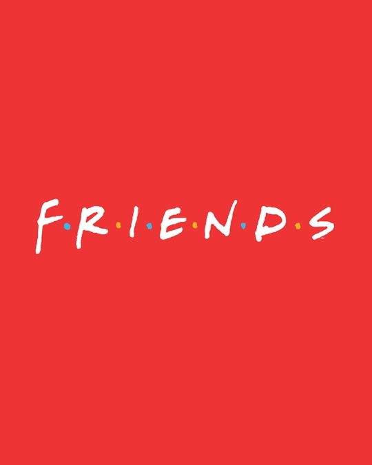 Shop Friends logo Round Neck 3/4 Sleeve T-Shirt (FRL)