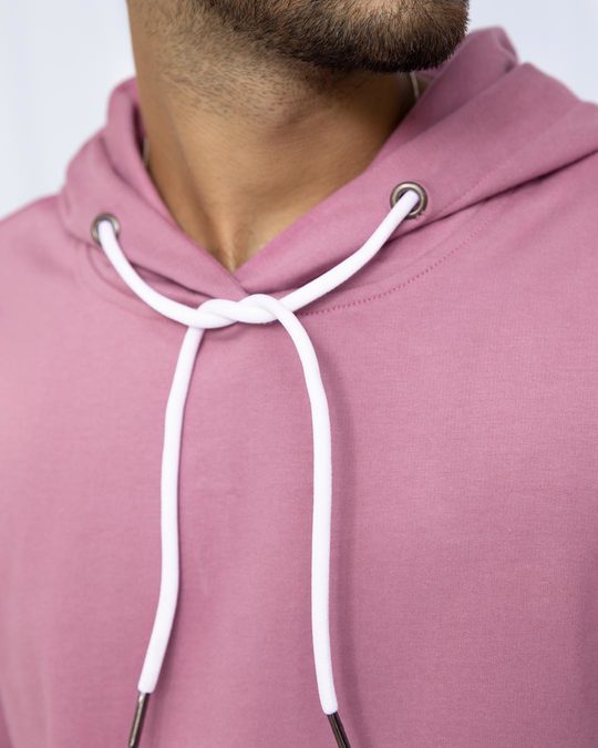 Buy Frosty Pink Plain Hoodies For Men Online India @ Bewakoof.com