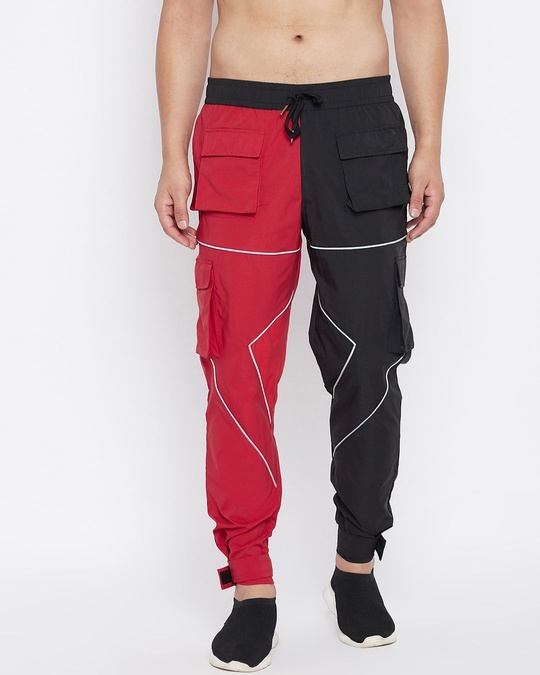 Shop Men's Black Tapered Fit Track Pant-Front