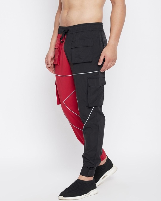 Shop Men's Black Tapered Fit Track Pant-Design