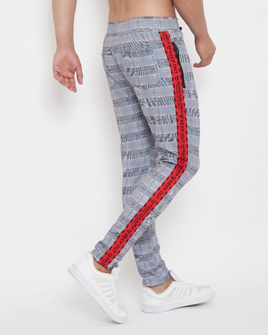 mens taped joggers