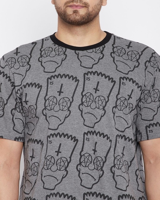 Shop Men's Grey Oversized T -shirt-Back