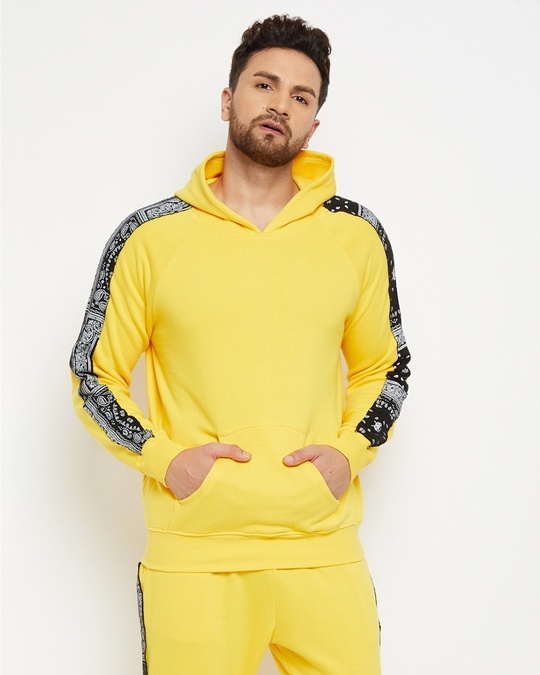 Shop Men's Lemon Oversized Paisely Taped Sweatshirt-Front