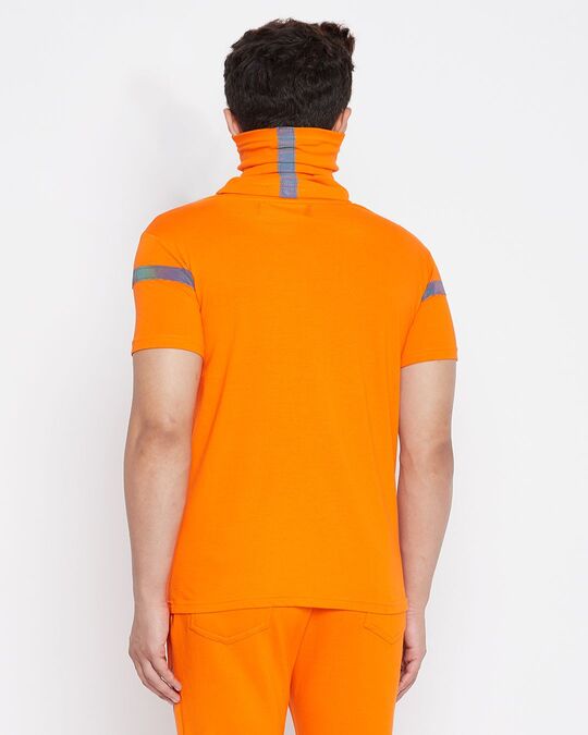 Shop Men's Orange Slim Fit T-shirt-Back