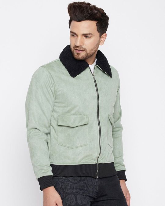 Shop Men's Green Slim Fit  Jacket