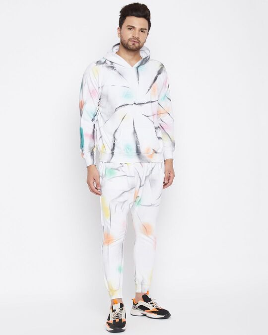 Shop Men's Multicolor Regular Fit Sweatshirt & Jogger Set-Front