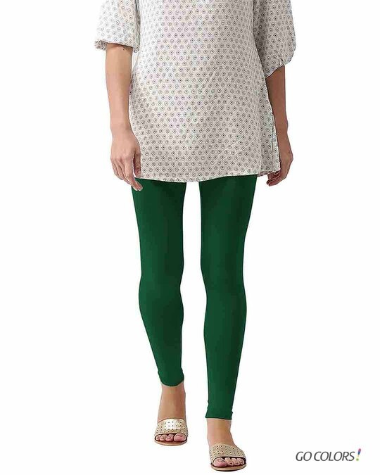 Buy Go Colours Women Grey Melange Solid Churidar Length Leggings - Leggings  for Women 860086 | Myntra