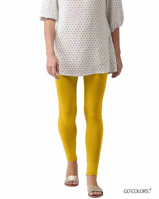 Buy Go Colors Women Ankle Length Shimmer Legging - Black Online - Lulu  Hypermarket India