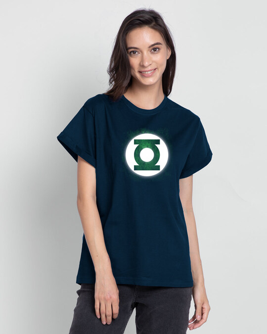 Shop Green Lantern Glow Boyfriend T-Shirt (DCL)(GID)-Back