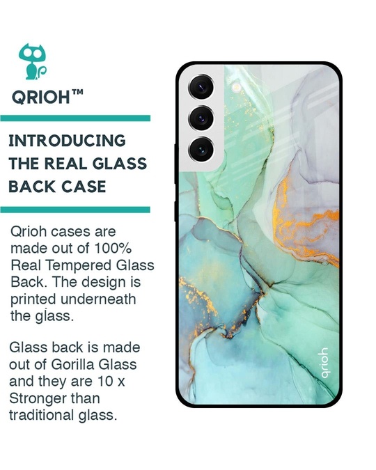 Shop Marble Printed Premium Glass Cover for Samsung Galaxy S22 5G (Shock Proof, Lightweight)-Back