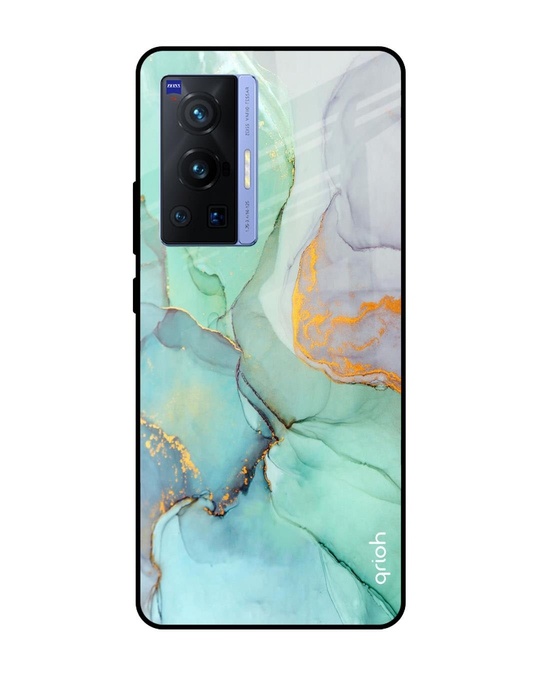 Shop Marble Printed Premium Glass Cover for Vivo X70 Pro (Shock Proof, Lightweight)-Front