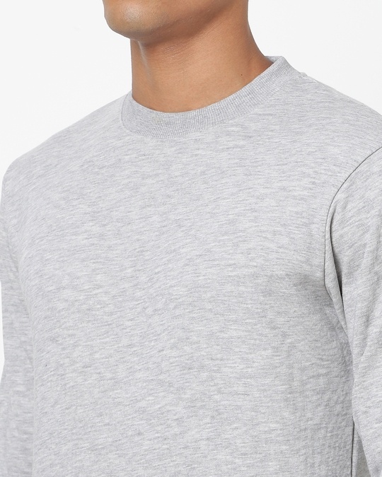 Shop Grey Melange Crewneck Sweatshirt