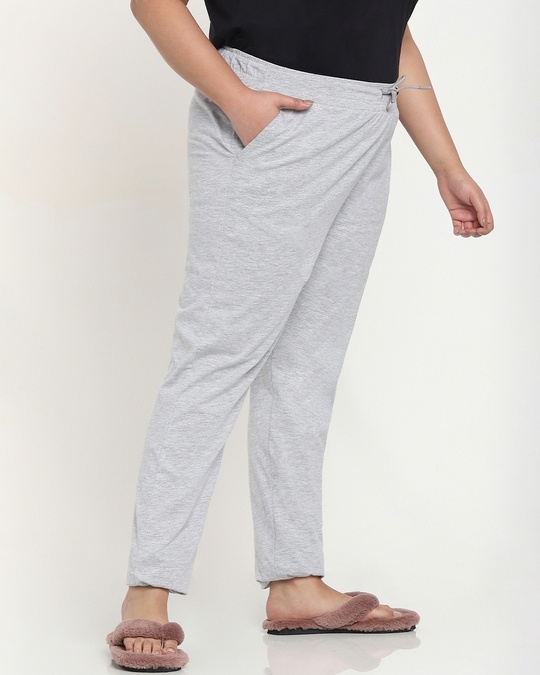 Shop Women's Grey Plus Size Lounge Pyjama-Back