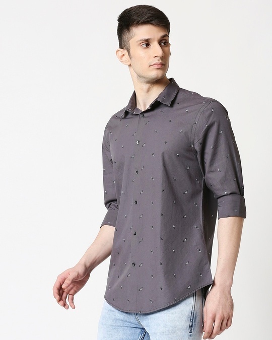Shop Grey Print AOP Shirt-Design