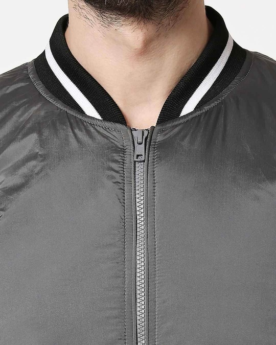 Shop Grey Utra Varsity Bomber Jacket