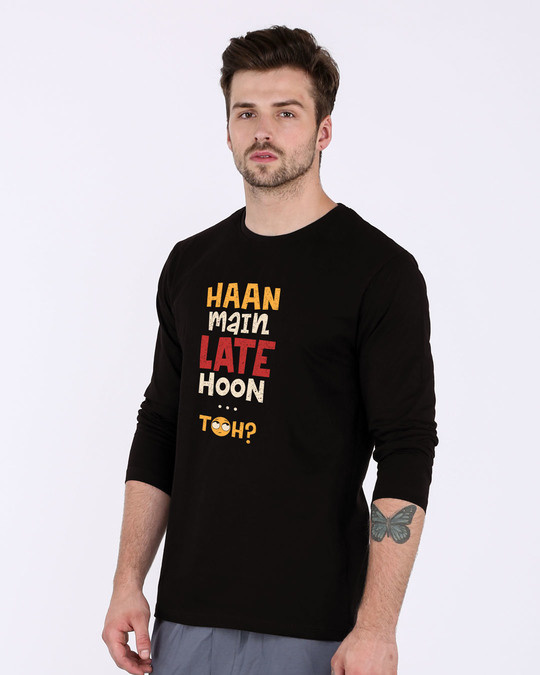 Buy Haan Main Late Hoon Printed Full Sleeve T-Shirt For
