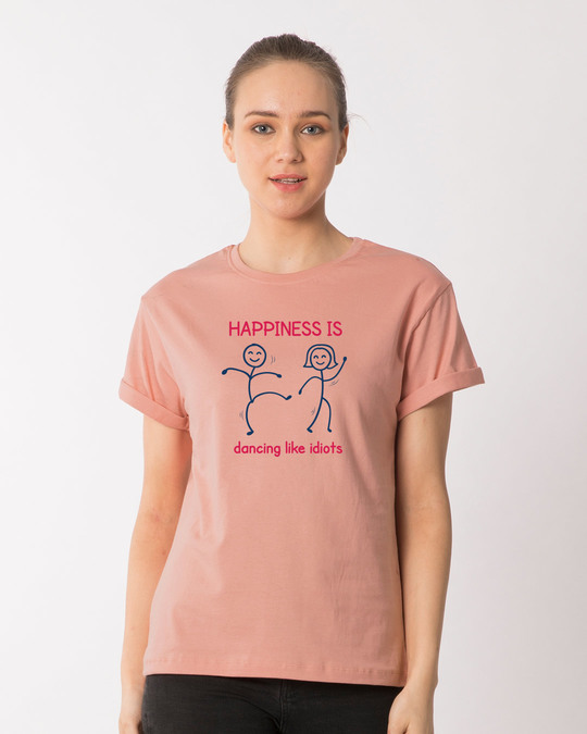 Shop Happiness Is Dancing Boyfriend T-Shirt-Back