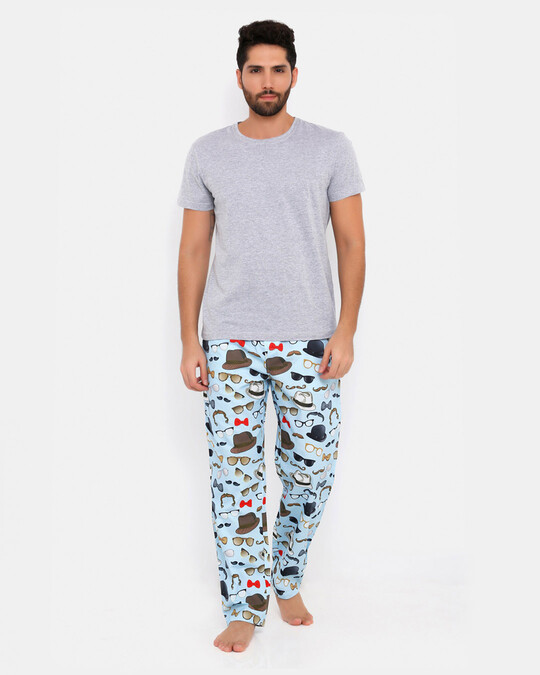 Buy Smugglerz Hat & Glasses Pyjamas Blue Online in India at Bewakoof