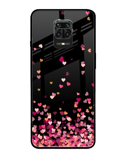 Shop Heart Printed Premium Glass Cover for Xiaomi Redmi Note 9 Pro Max (Shock Proof, Lightweight)-Front
