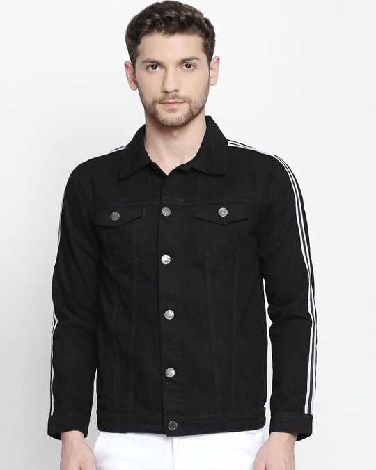 jeans jacket for men black colour