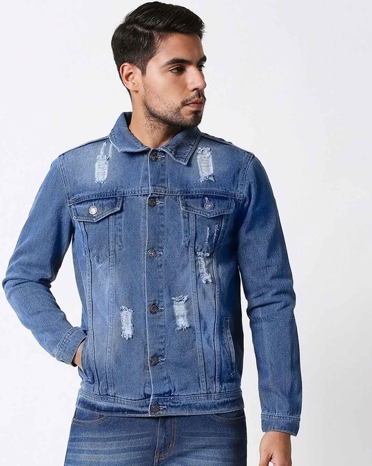 Buy High Star Denim Jacket with Flap Pockets at Redfynd