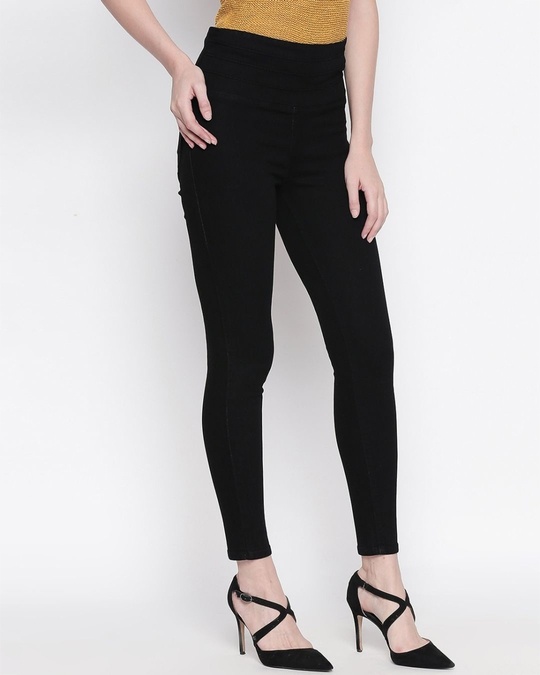 Shop Women's Black Slim Fit High Rise Jeans-Design
