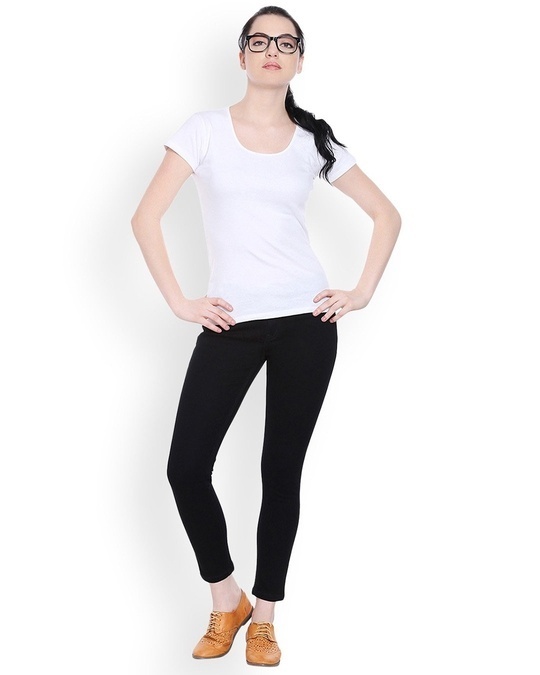 Shop Women's Black Slim Fit Stretchable Jeans-Full