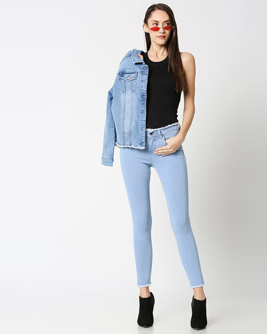 Shop Women's Blue Slim Fit High Rise Clean Look Jeans-Full